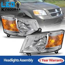 Headlights Assembly Chrome Headlamps for 2008 2009 2010 Dodge Grand Caravan picture