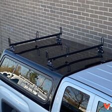 Heavy Duty 2 Bar BLACK GFY ladder Roof Rack Fits Universal Truck Topper GFY00180 picture