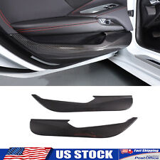 ABS Carbon Fiber Interior Door Bottom Anti Kick Trim Cover Fits Corvette C8 picture