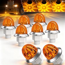 8x Mini 12V Watermelon Lights Truck Trailer Bullet Amber LED Side Marker Light picture