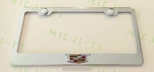3D Cadillac Emblem Stainless Steel License Plate Frame Rust Free picture