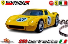 🎁🚦🆕 HTF KEYCHAIN YELLOW FERRARI 250 LM 🏁 LE MANS BERLINETTA GHIA EURO HW🎁🎁 picture
