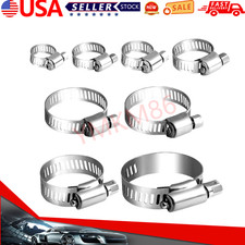 101pcs Adjustable Hose Clamps Worm Gear Stainless Steel Clamp Assortment Kit picture