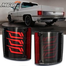 Smoked LED Tail Lights For 1973-1987 Chevy C10 GMC Suburban w Starting Animated picture
