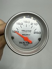 Auto Meter Pro-Comp Ultra-Lite Water Temp Gauge 100-250°F Made in USA picture