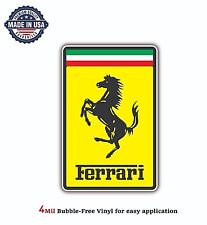 FERRARI ITALY RACING RETRO LOGO VINYL DECAL STICKER CAR BUMPER 4MIL BUBBLE FREE picture