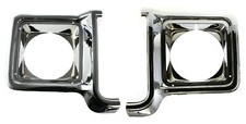 NEW Chrome Headlight Bezel Trim Set for R&L 73-78 Chevy GMC Pickup Blazer Jimmy picture