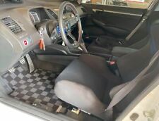 P2M F&R Checkered Flag Race Carpet Floor Mats for Honda Civic Sedan FA5 06-11 picture