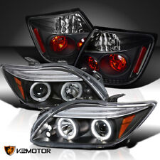 Fits 2005-2010 Scion tC Black LED Halo Projector Headlights+Tail Brake Lamps picture