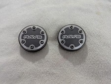 Genuine RAYS RF-GG-3 Wheel Center Caps Pair Used  Rare Discontinued nice  picture