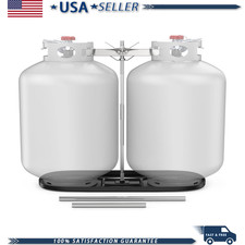 Dual Propane Tank Rack RV/Trailer Frames, 20/30/40lb, Two 20-40lb Tanks, Powder- picture