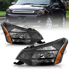 For 2008-2011 Ford Focus S|SE|SES|SEL Black Amber Headlights Assembly L+R 08-11 picture