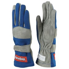 RaceQuip® 351022RQP 351 Series Driving Gloves - SFI 3.3/1 - Blue/Gray - Small picture