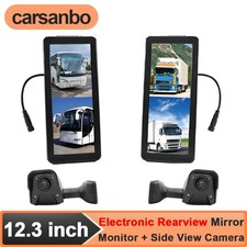 L+R Monitor + Side View Camera Set  Blind Spot Monitoring Split Screen Display picture
