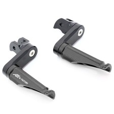 Black SHINOBI Front Foot Pegs 40mm Lower For Kawasaki ZZR 600 90-08 07 06 05 picture