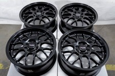 16x7 Black Wheels Rims 4 Lug Cobalt Honda Accord Civic Fit Miata Cooper Mirage picture