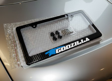Blue Godzilla GTR 100% Carbon Fiber License Plate Frame Premium by Epic Frames picture