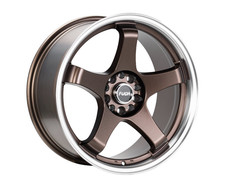 (Set-4) 18 X 8.5 Inch Bronze Machine Lip Wheels Rim 5x112 Wheel ET 30 CB 73.1 picture
