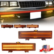 2X Sequential Amber LED Front DRL Corner Signal Lights For 81-88 Monte Carlo SS picture