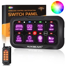 AUXBEAM RC800 RGB 8 Gang Switch Panel Toggle Momentary Pulsed Remote Control Box picture