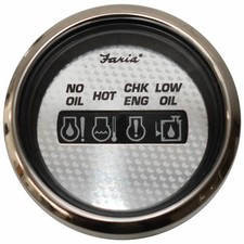Faria Boat OMC Systems Check Gauge GP5069B | Newport Carbon 2 Inch picture