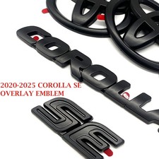 4PCS For 2020-2025 Corolla SE Letters Front Rear Blackout Overlay Emblem Badges picture