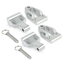 2Pcs Aluminum Seat Hinge For Kawasaki 650 SC Super Chicken Silver picture