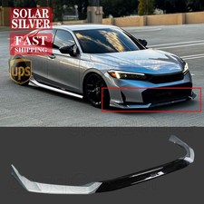 For Honda Civic Sedan Hatch 25-Up Yofer Solar Silver Front Bumper Lip Splitters picture