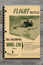 Vintage 47D1 Helicopter Flight Manual Pilot Handbook 200 HP 45 Pages picture
