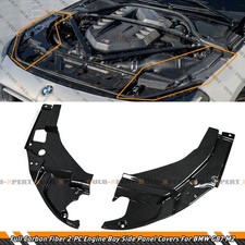 For 23-26 BMW G87 M2 Full Carbon Fiber 2PC Engine Bay Trim Panel Headlight Cover picture