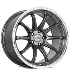 18x8.5/18x9.5 Katana Racing Wheels HR06 Gunmetal Machined Lip Rims (4pcs) A1 picture