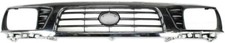 Grille For 95-97 Toyota Tacoma Chrome Shell w/ Black Insert Plastic picture