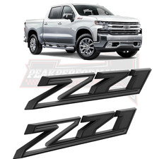 2Pcs Matte Black Door Fender Side Badge For Silverado Colorado Z71 Emblem Letter picture