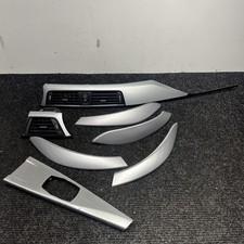 ☑️ 13-16 BMW F30 SEDAN BRUSHED ALUMINUM SILVER TRIM MOLDING DASH DOOR SET OEM picture
