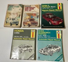 Lot of 5 Vintage Automotive Repair Manuals - Haynes & Chilton Ford GM Honda Neon picture