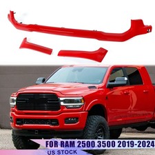 Flame Red Set For 2019-24 Ram 2500 3500 Front Lower Grill Headlight Molding Trim picture