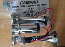 Gampro 12V 150db Twin Air Horn Chrome Auto Marine picture
