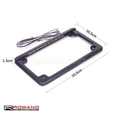 Motorcycle Flat License Plate Frame Brackets w/ LED Light Universal For Harley picture
