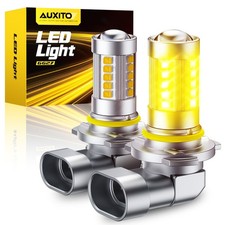 Pair 9145 9140 H10 LED Fog Driving Light Bulbs Super Amber 4000LM 3000K 50W picture