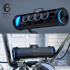 Waterproof Bluetooth Motorcycle Stereo 6 Speakers MP3 Audio Music System Radio picture