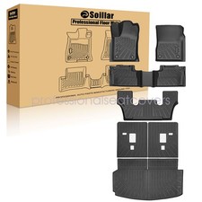 For 2016-2025 Dodge Durango 6 Seats TPE Floor Mats Trunk Cargo Liner 7PCS Black picture