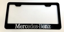 Mercedes Benz AMG Stainless Steel Matte Black License Plate Frame W/ Bolt Caps picture