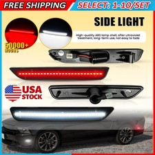 For 2010-14 Ford Mustang 4-40x White/Red Front & Red Rear LED Side Marker Lights picture