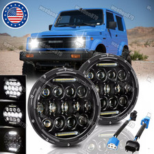 7inch Round LED Headlights Hi/Lo Sealed Beam 2x For 1986-1995 Suzuki Samurai DOT picture