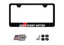 Toyota GR 86 GROCERY GETTER Black METAL License Plate Frame picture