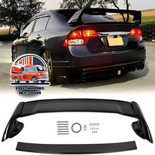 Spoilér De Maletero Honda Civic 2006-2011 4D Negro Brillante Alerón Trasero ABS picture