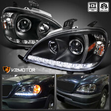 Black Fits 2002-2005 Mercedes W163 ML350 ML500 ML LED Strip Projector Headlights picture