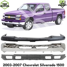 Front Bumper Chrome Steel & Valance Kit For 2003-2006 Chevrolet Silverado 1500 picture
