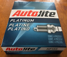 New PACK OF FOUR (4) Autolite Platinum Spark Plugs-Platinum Autolite AP103 picture