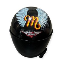 Harley-Davidson AGV Diva Helmet Custom Hand Painted M Sz M Cross Wings Biker Bag picture